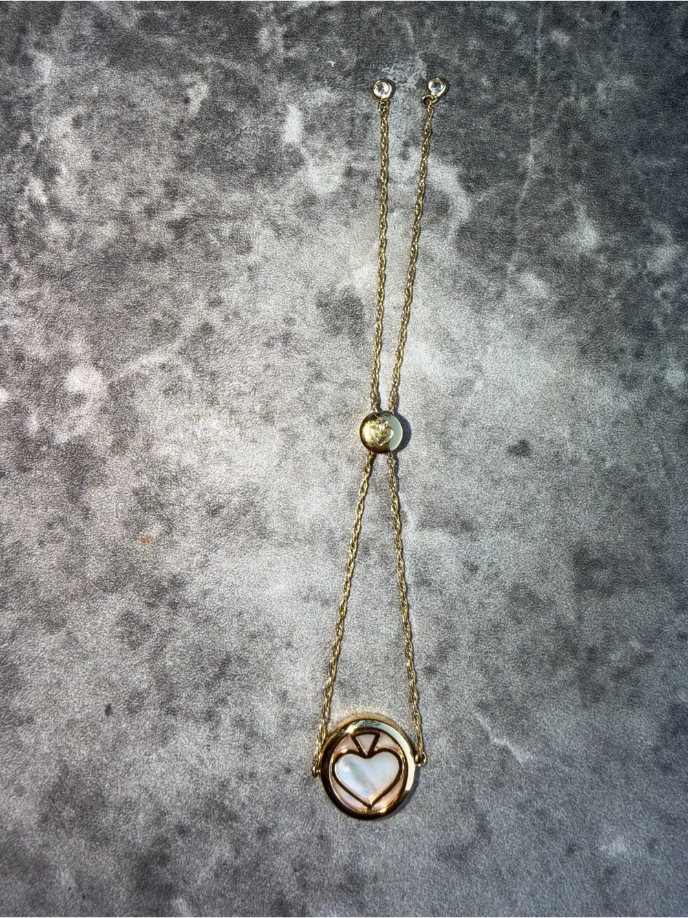 kate spade Gold tone Heart Pendant Bracelet with Mother-of-Pearl - Picture 1 of 7
